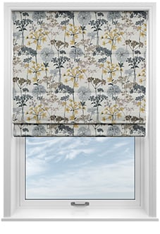 Hedgerow, Charcoal - Twist&Fit Roman Blind